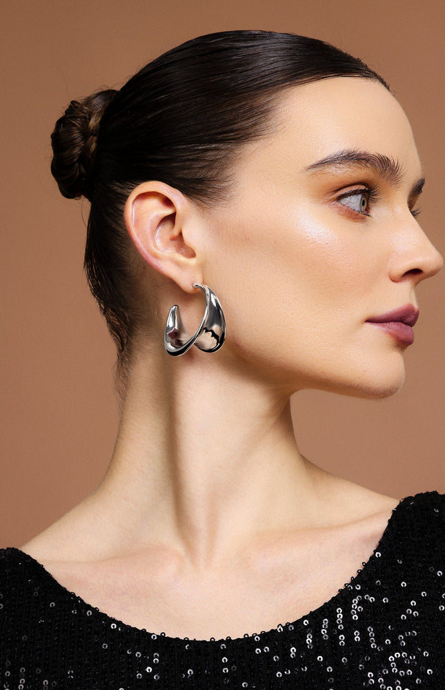 Jaza Metalik Kavisli Küpeler