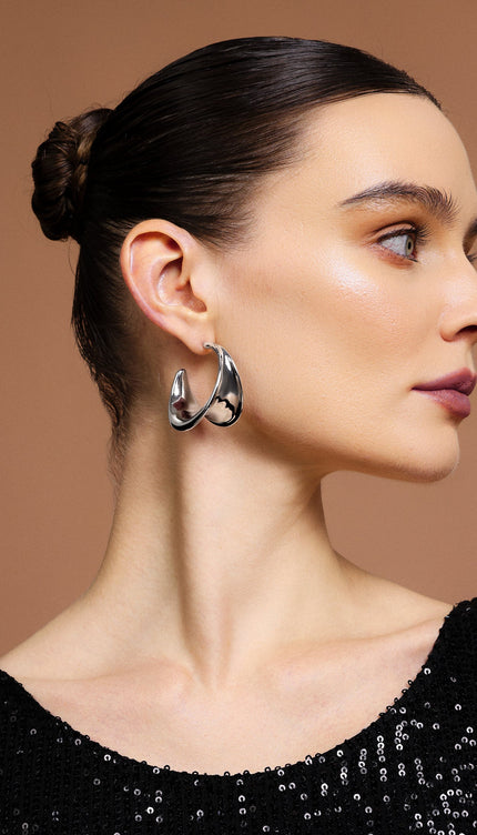 Jaza Metalik Kavisli Küpeler