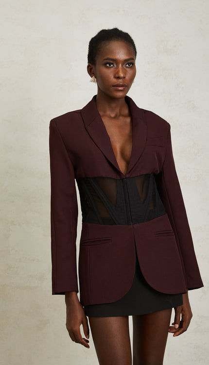 Noémie Korseli Panelli Blazer Ceket