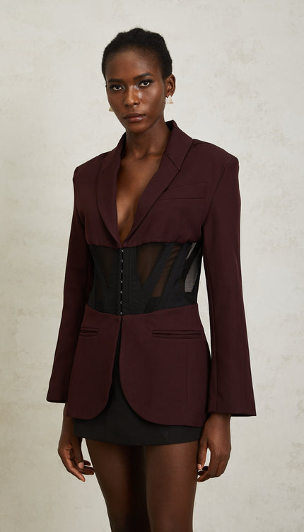 Noémie Korseli Panelli Blazer Ceket