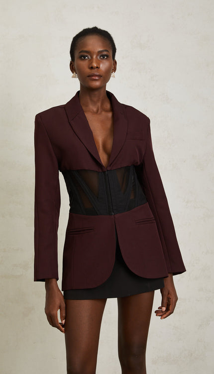 Noémie Korseli Panelli Blazer Ceket