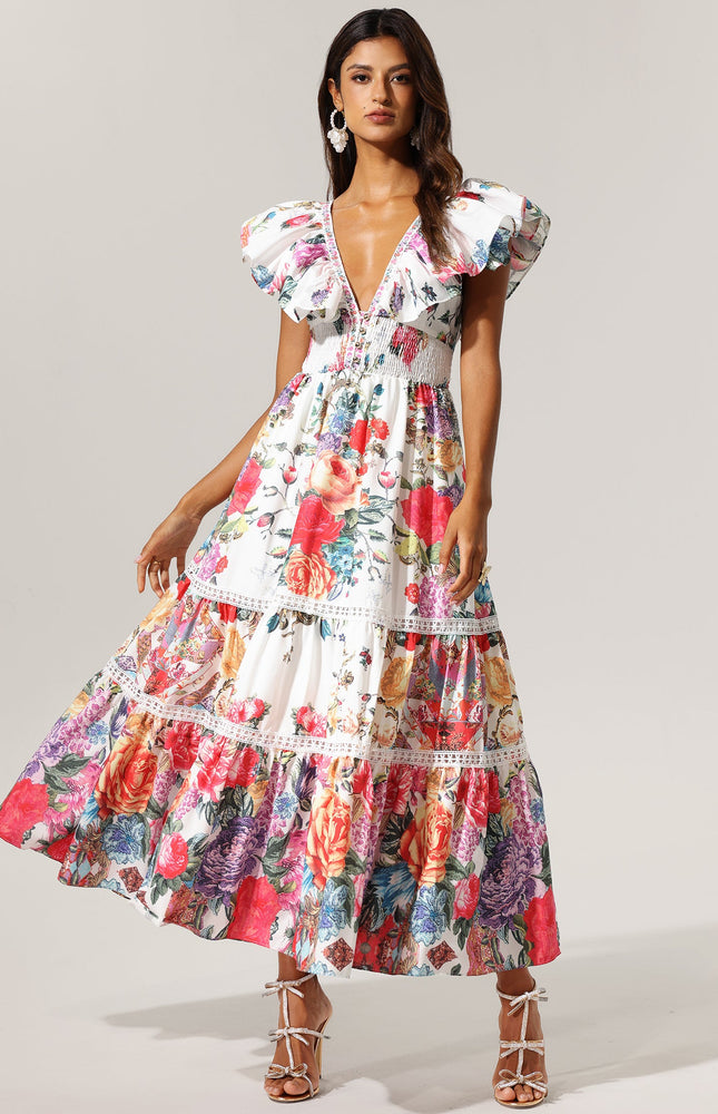 Çiçekli Fiesta Boho Dress