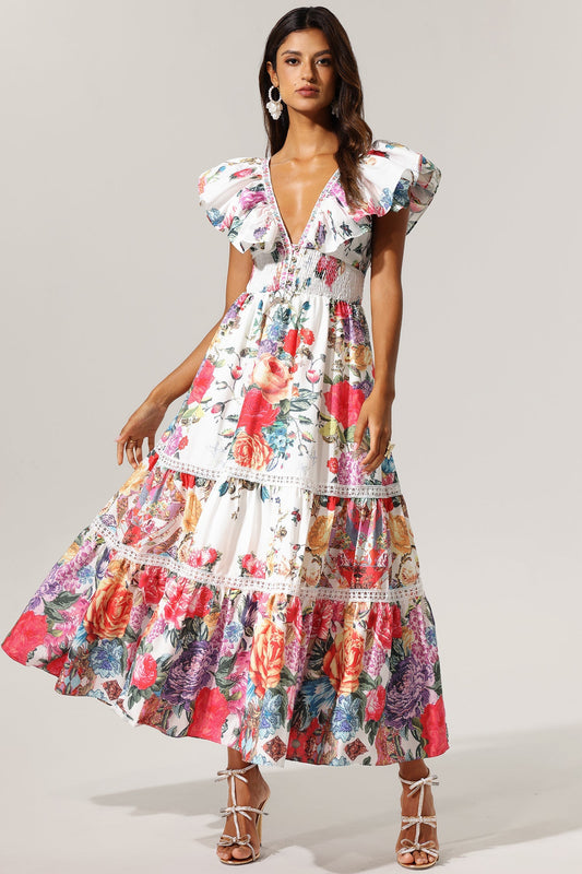 Fiesta Flora Bohem Maxi Elbise