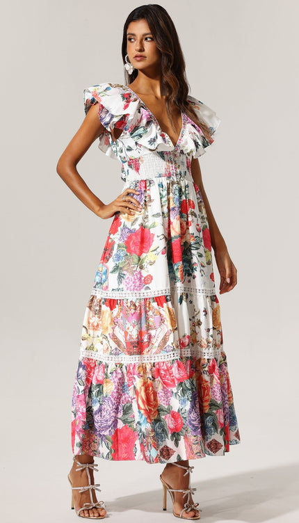 Fiesta Flora Bohem Maxi Elbise