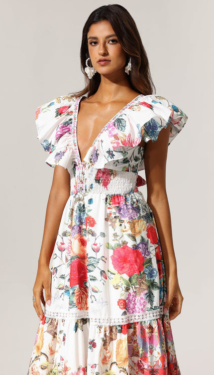 Fiesta Flora Bohem Maxi Elbise