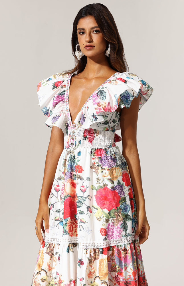 Çiçekli Fiesta Boho Dress