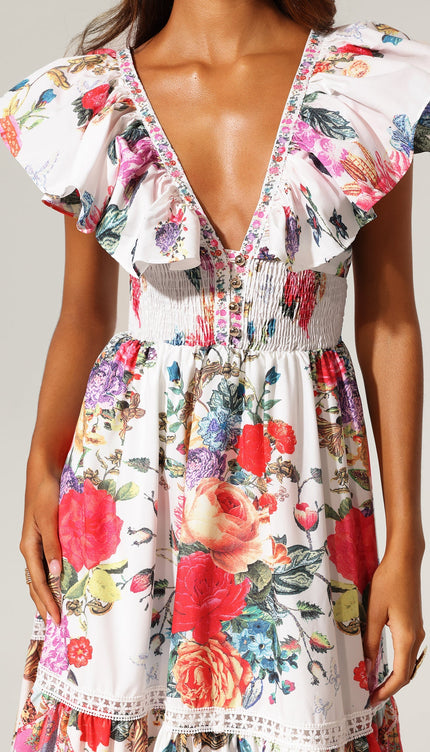 Fiesta Flora Bohem Maxi Elbise