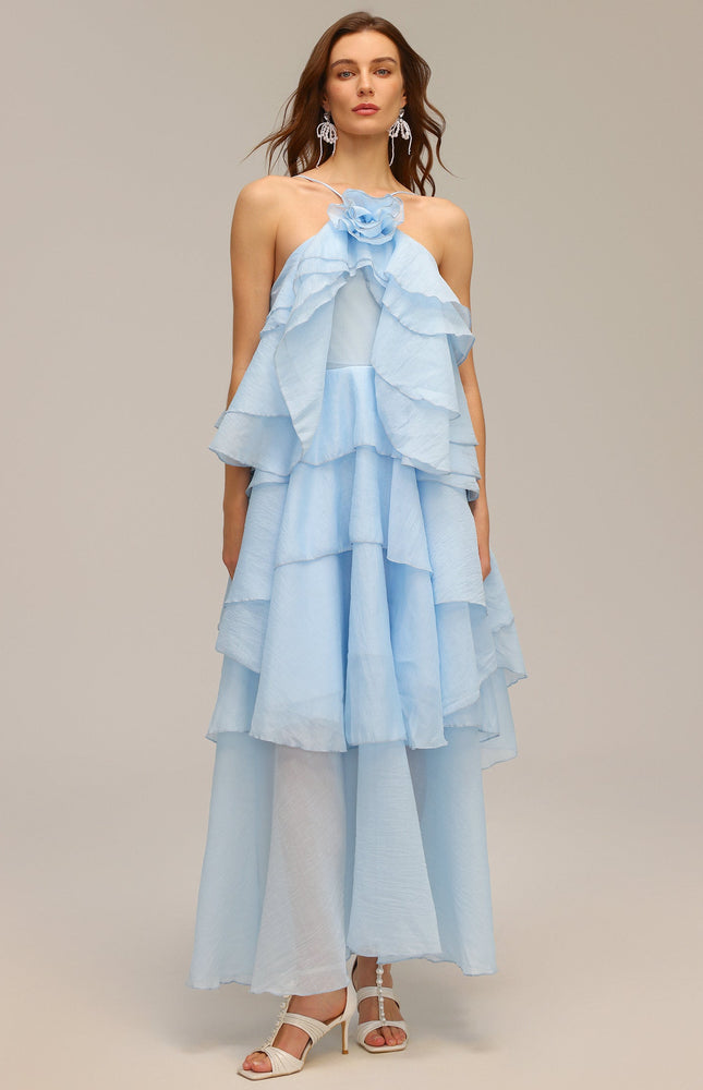 Bluebell Volanlı Maxi Elbise