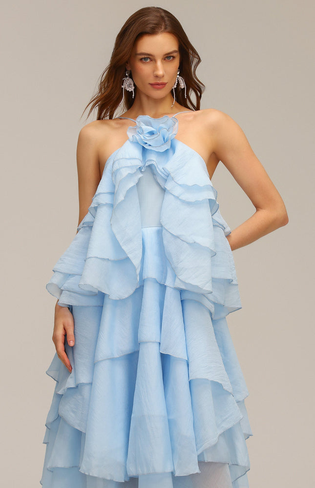 Bluebell Volanlı Maxi Elbise