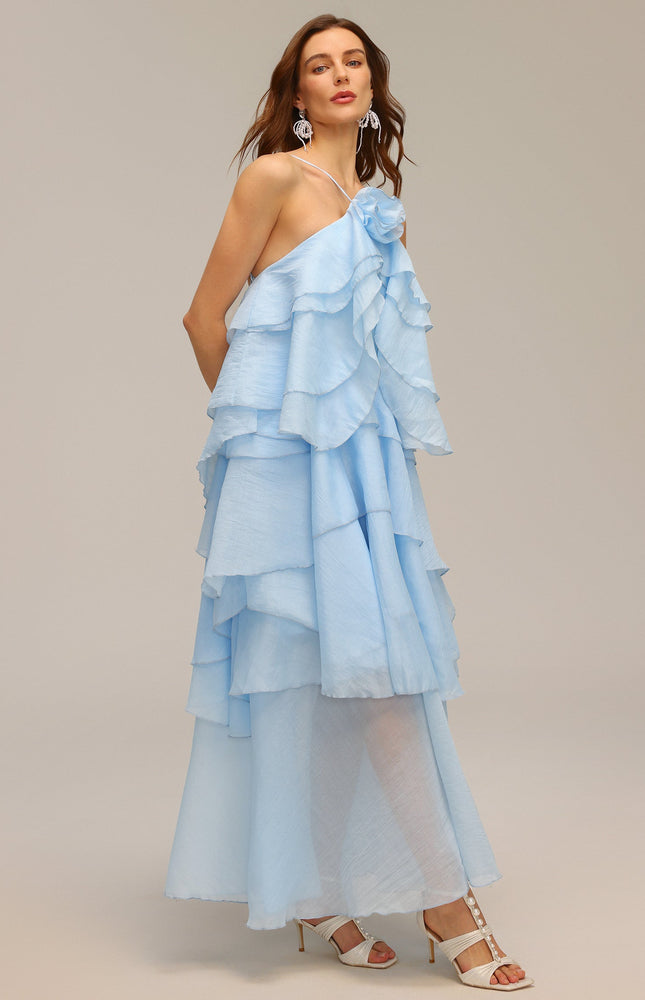 Bluebell Volanlı Maxi Elbise