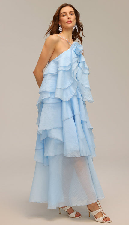 Bluebell Volanlı Maxi Elbise