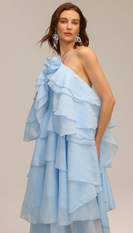 Bluebell Volanlı Maxi Elbise