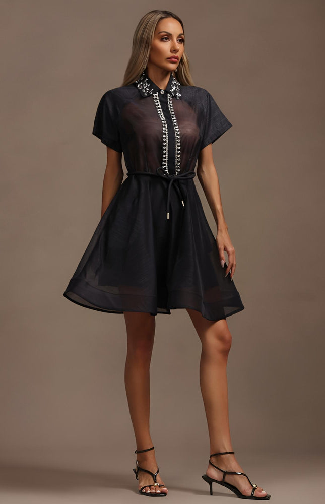 Twilight Işıltılı Mini Elbise