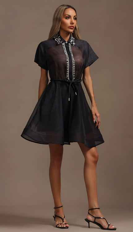 Twilight Işıltılı Mini Elbise