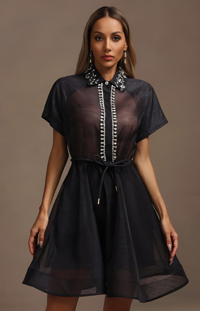 Twilight Işıltılı Mini Elbise