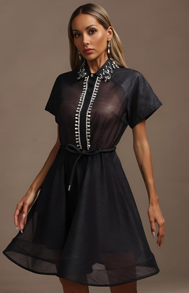 Twilight Işıltılı Mini Elbise