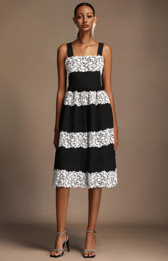 Noir & Blanc Dantel Elbise