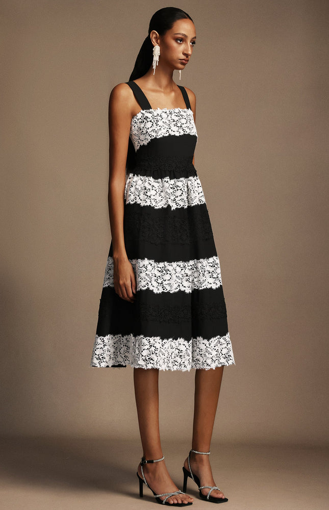 Noir & Blanc Dantel Elbise