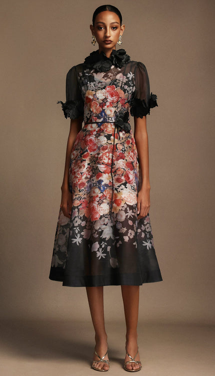 Twilight Garden A Kesim Midi Elbise