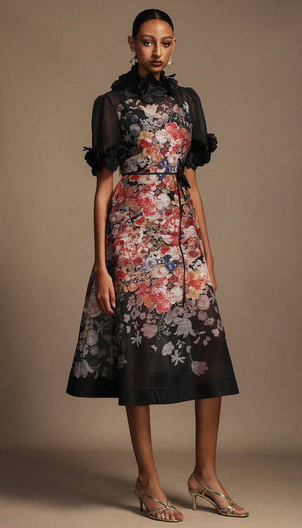 Twilight Çiçek Desenli Elbise