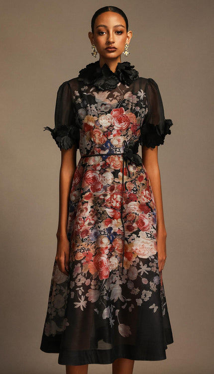 Twilight Garden A Kesim Midi Elbise