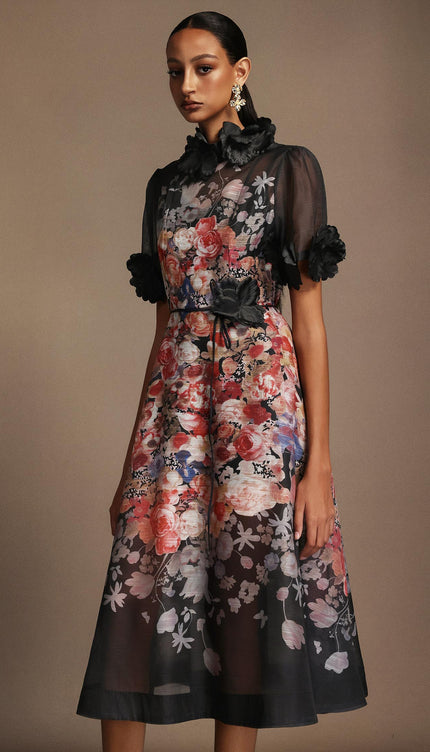 Twilight Garden A Kesim Midi Elbise