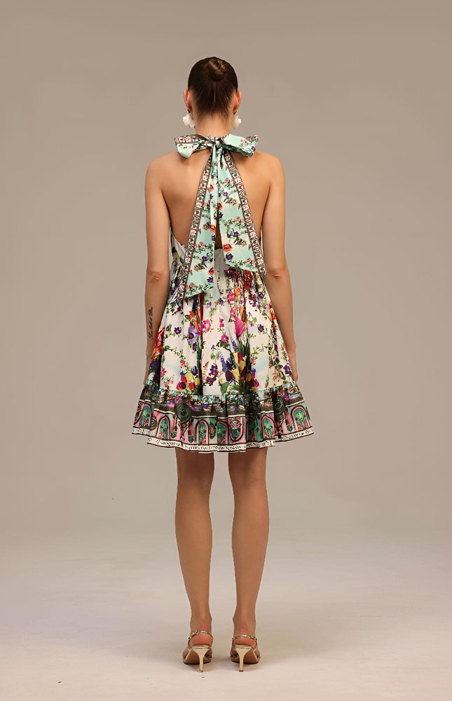 Garden Reverie Halter Elbise