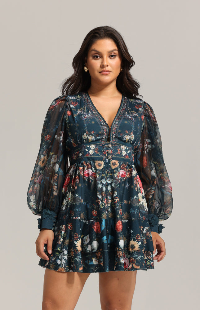 Enchanted Çiçek Desenli Elbise