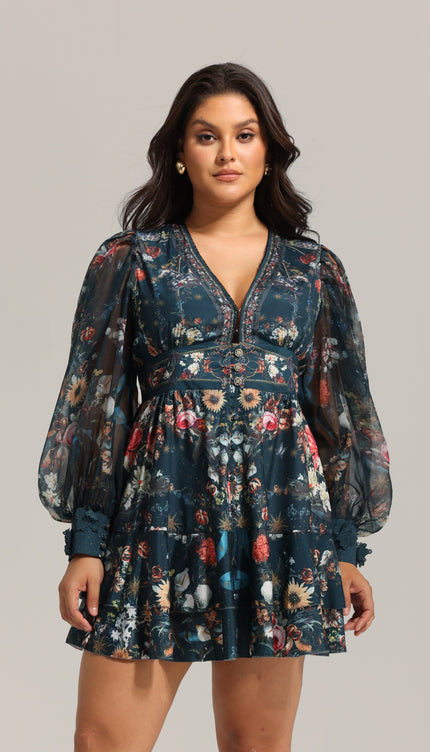 Enchanted Çiçek Desenli Elbise