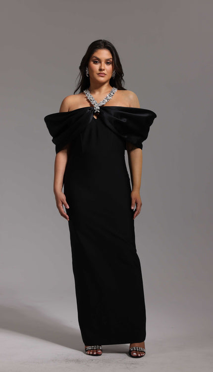 Midnight Kristal İşlemeli Elbise