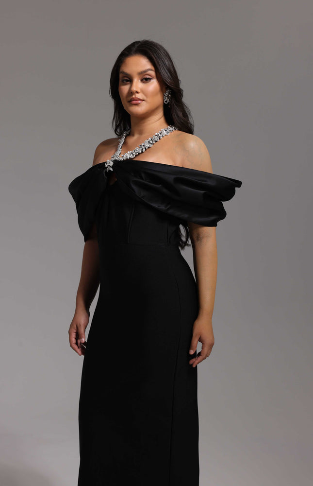 Midnight Kristal İşlemeli Elbise