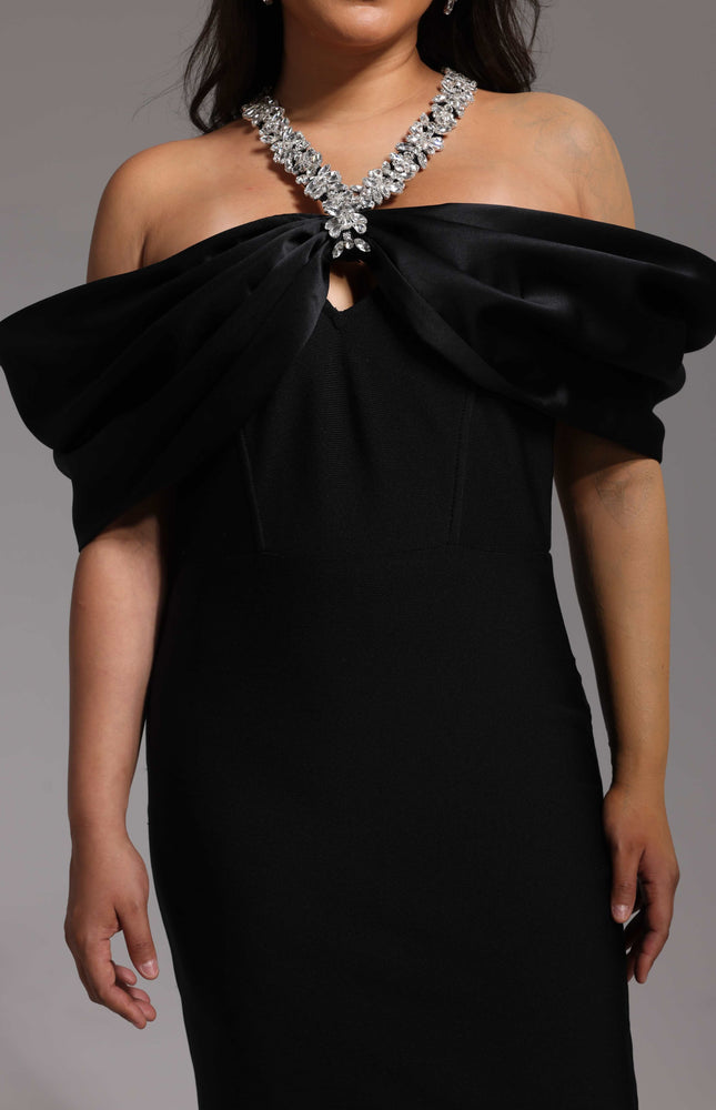 Midnight Kristal İşlemeli Elbise