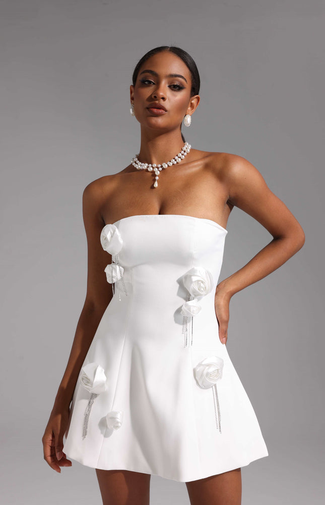 Petale Işıltısı Mini Elbise