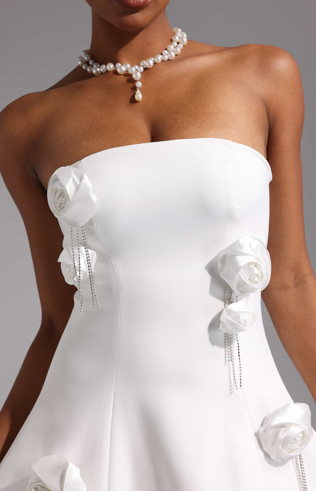 Petale Işıltısı Mini Elbise