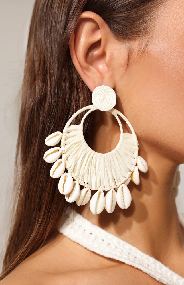 Zalea Deniz Kabuğu Dokuma Küpeler