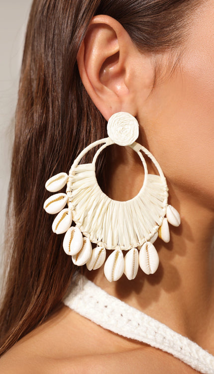 Zalea Deniz Kabuğu Dokuma Küpeler