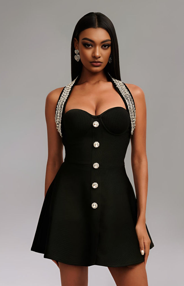 Noir Işıltısı Elbise