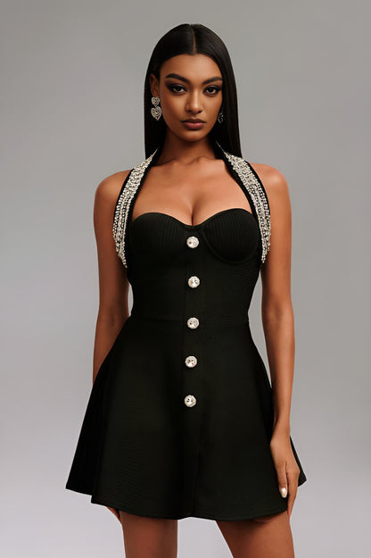 Noir Işıltısı Elbise