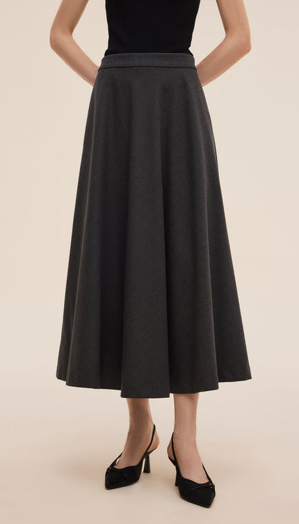 Yün Karışımlı A Form Kadın Etek