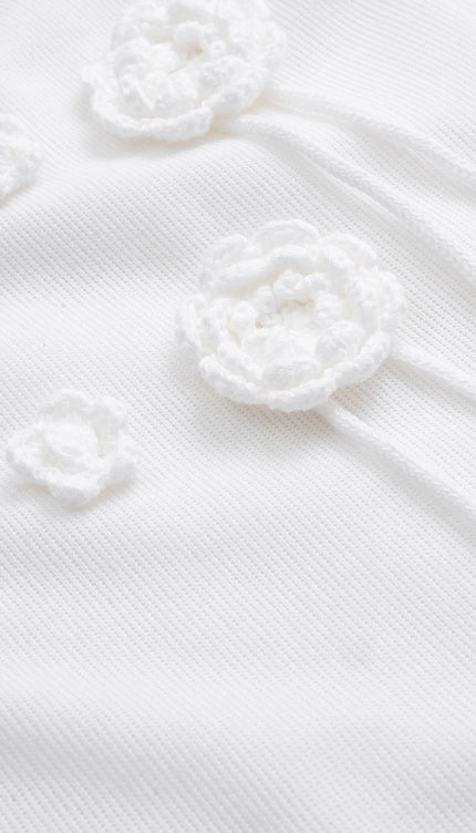 3D Çiçekli Kolsuz Tank Maxi Elbise