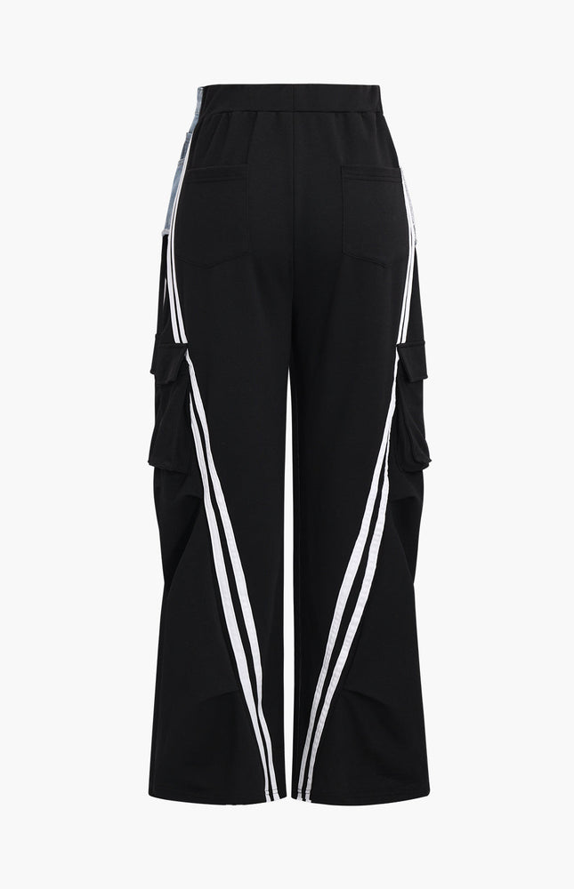 Denim Patchwork Cepli Pantolon