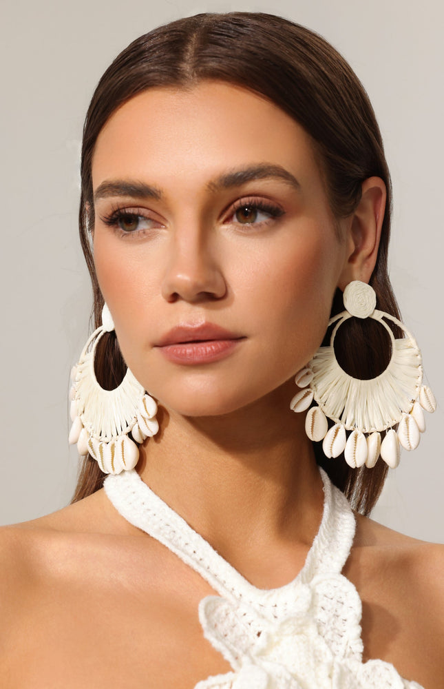 Zalea Deniz Kabuğu Dokuma Küpeler