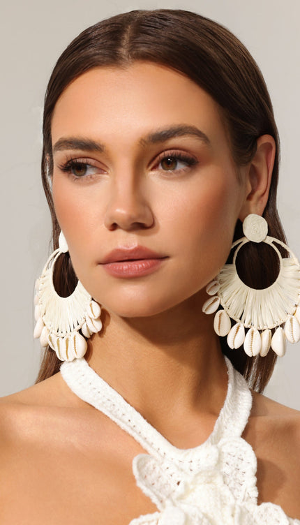 Zalea Deniz Kabuğu Dokuma Küpeler