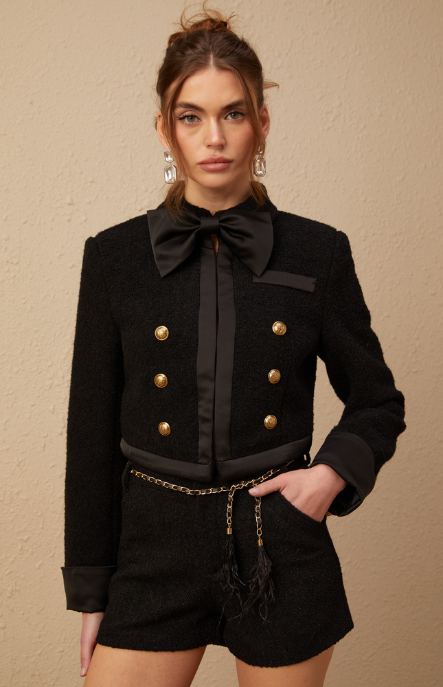 Antonia Siyah Tüvit Ceket