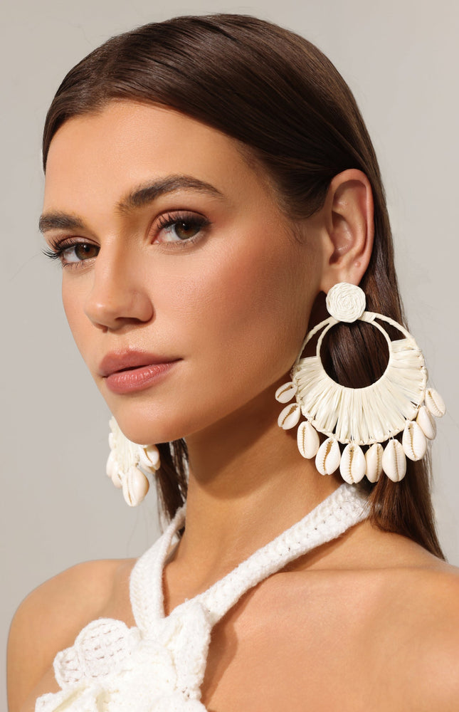 Zalea Deniz Kabuğu Dokuma Küpeler