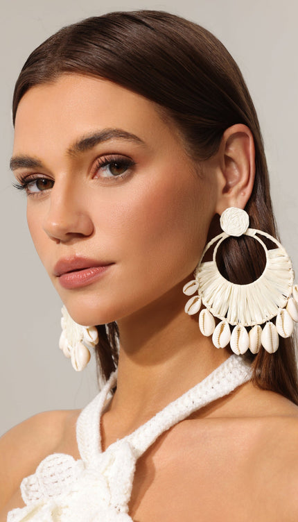 Zalea Deniz Kabuğu Dokuma Küpeler