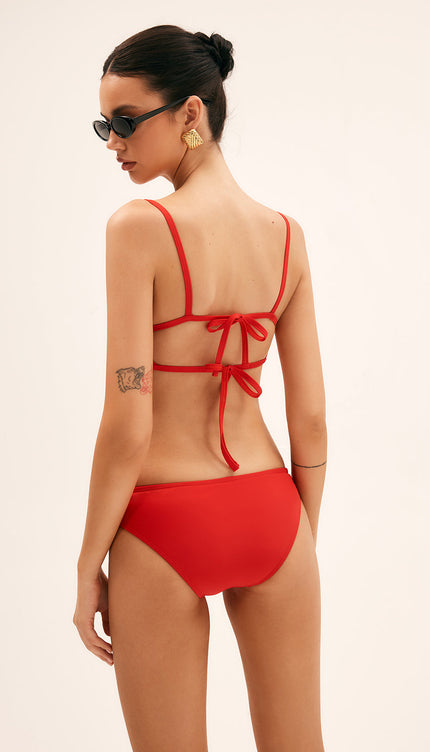 Cherry Bomb Kırmızı Bağcıklı Bikini Seti