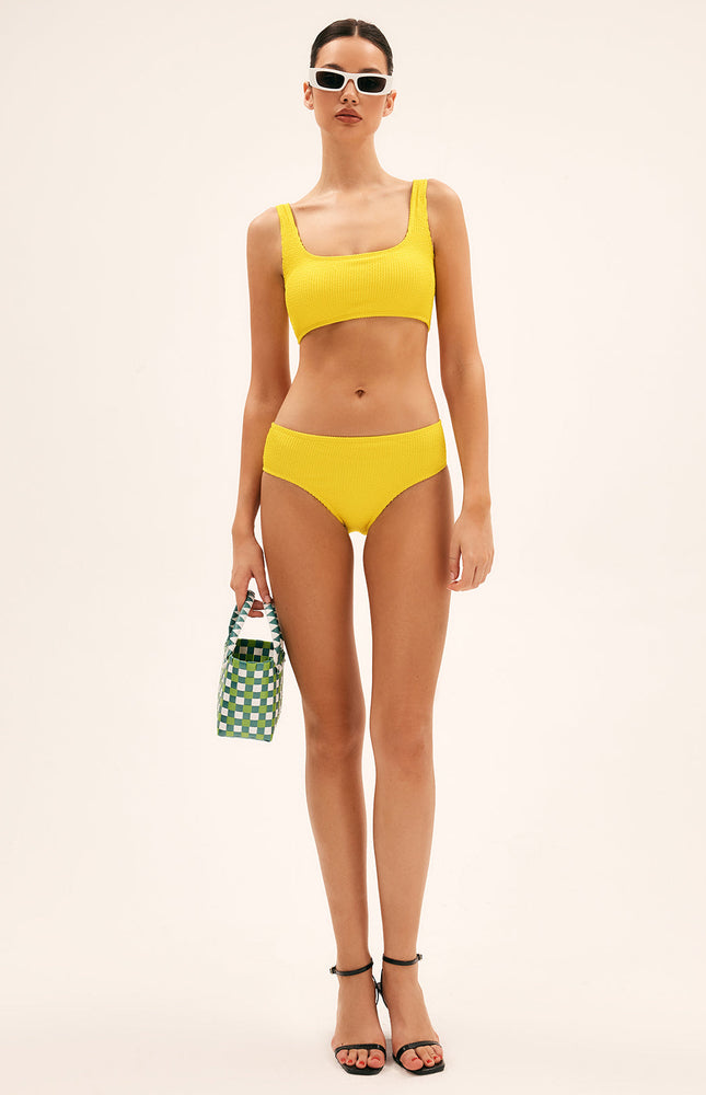 Güneş  Sarısı Solid Bikini Takımı