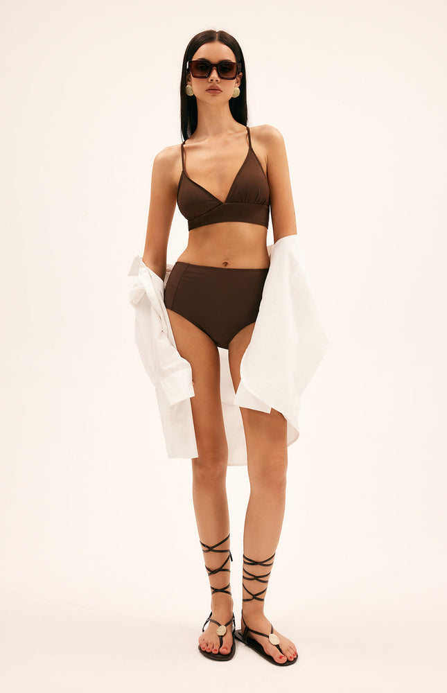 Palmiye Sevgili Yüksek Bel Bikini Takımı