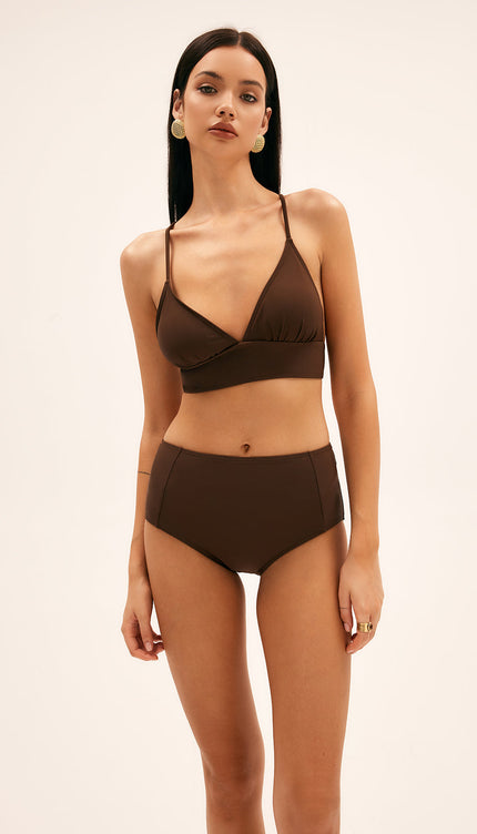 Palmiye Sevgili Yüksek Bel Bikini Takımı